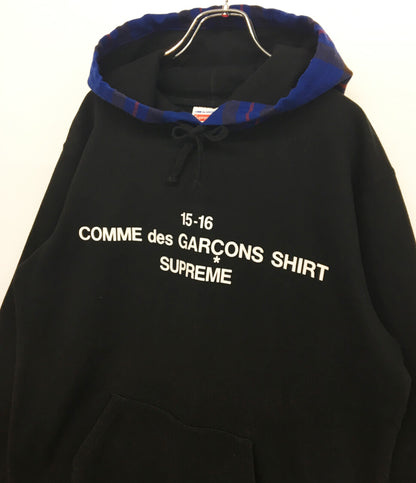 Supreme × COMME des GARCONS SHIRT シュプリーム パーカー フーディー メンズ SIZE M コムデギャルソンシャツ