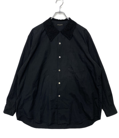COMME des GARCONS HOMME PLUS 80s レースカラー長袖シャツ ブラック PB-050450 メンズ SIZE - コムデギャルソンオムプリュス