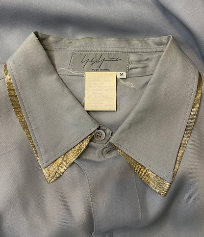 YOHJI YAMAMOTO POUR HOMME 91AW レーヨンシルク長袖シャツ 襟内:ゴールド メンズ SIZE M ヨウジヤマモトプールオム