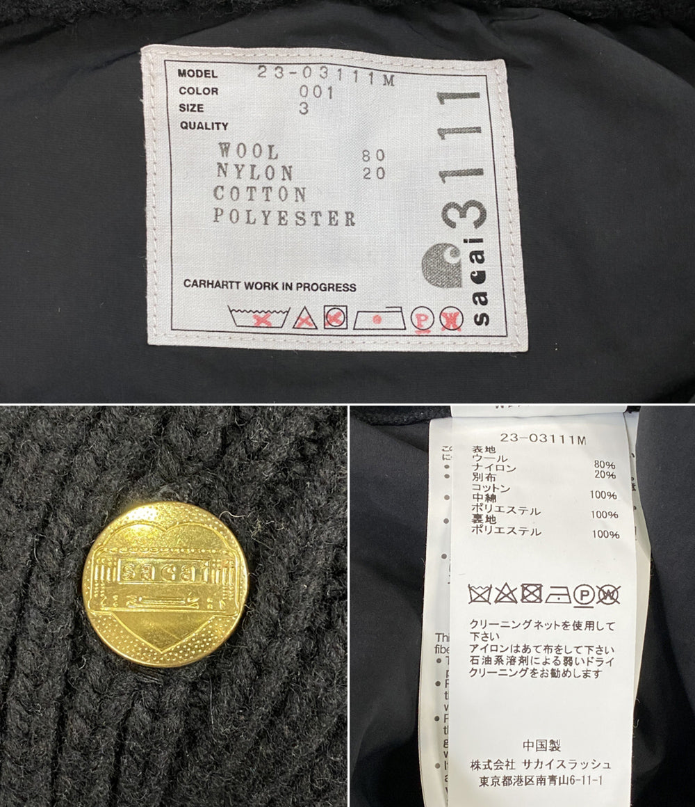 sacai×Carhartt WIP カーハート ワークインプログレス ジャケット ミシガン 23-03111M メンズ SIZE 3 サカイ
