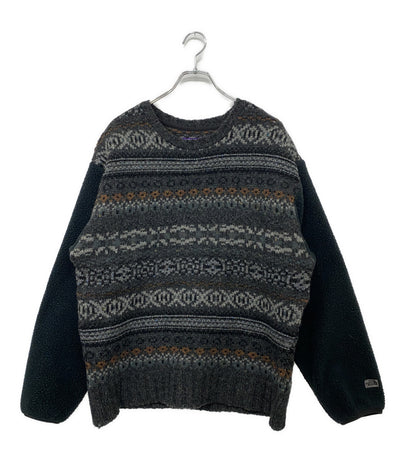 THE NORTH FACE PURPLE LABEL ニット 切替 Field Crew Neck Sweater メンズ SIZE S ザノースフェイスパープルレーベル