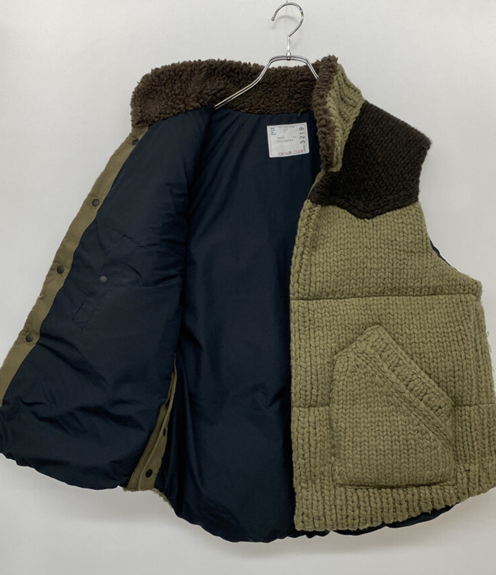 sacai 中綿ニットベスト Padded Wool Gilet 23aw 23-03219M メンズ SIZE 2 サカイ