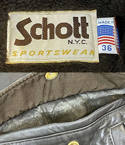 SCHOTT フライトジャケット G-1 ライナー付き ブラウン メンズ SIZE 36 ショット
