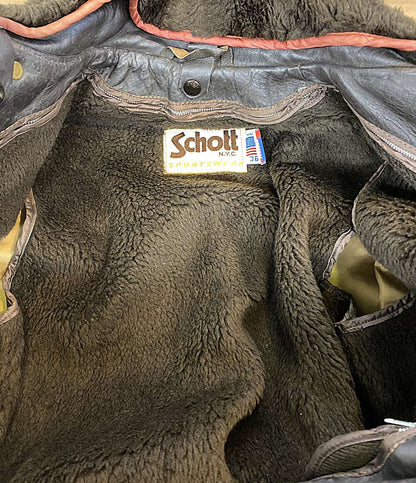 SCHOTT フライトジャケット G-1 ライナー付き ブラウン メンズ SIZE 36 ショット