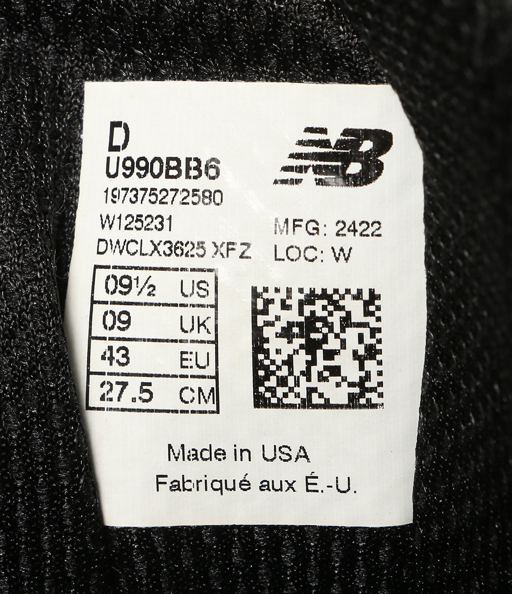 new balance スニーカー ブラック U990BB6 メンズ SIZE 27.5cm ニューバランス