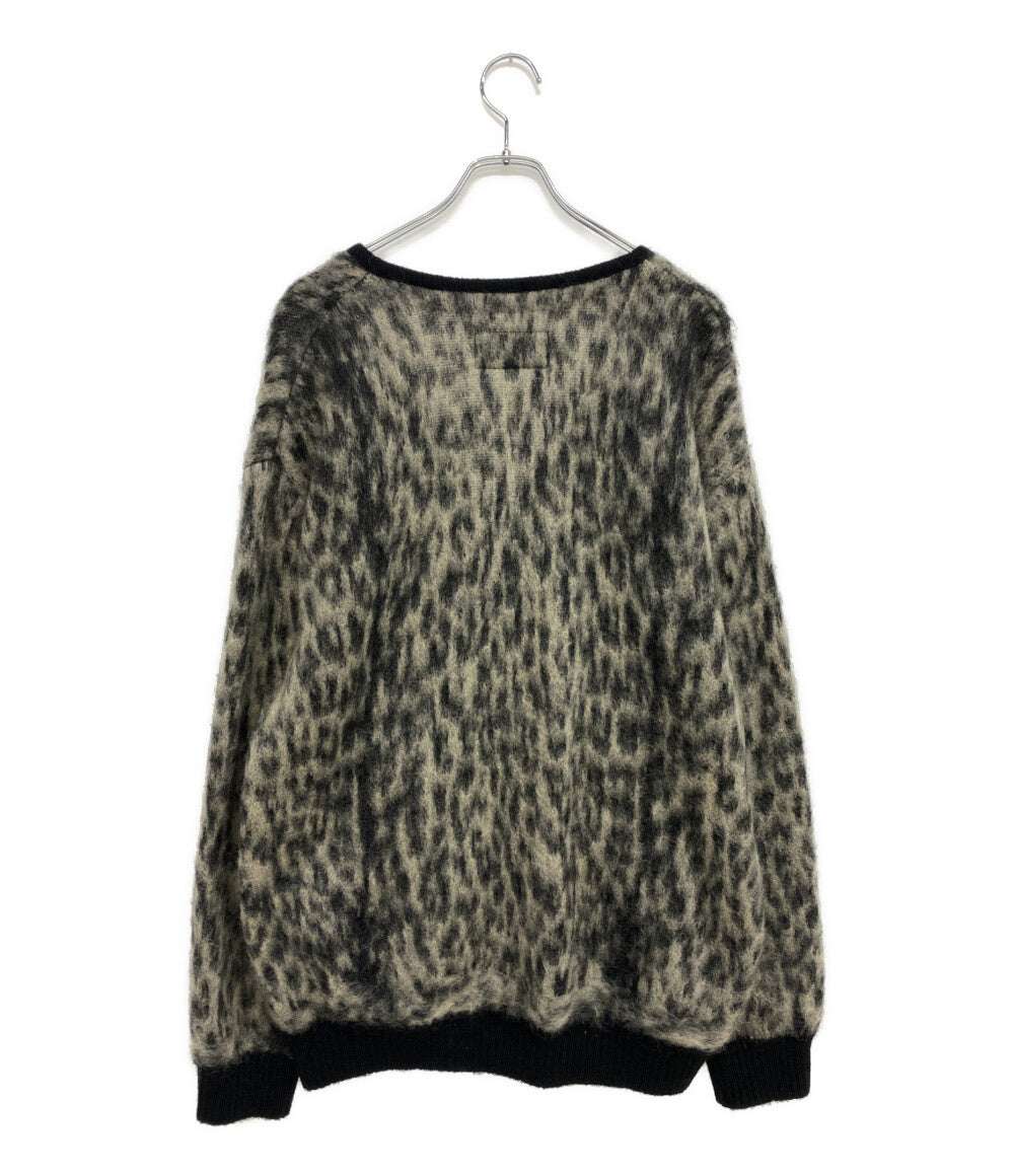 美品 WACKO MARIA モヘアカーディガン THE GUILTY PARTIES レオパード メンズ SIZE L ワコマリア
