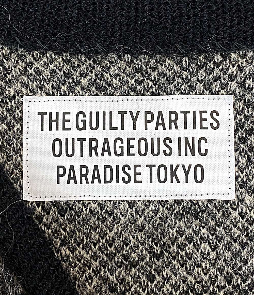 美品 WACKO MARIA モヘアカーディガン THE GUILTY PARTIES レオパード メンズ SIZE L ワコマリア