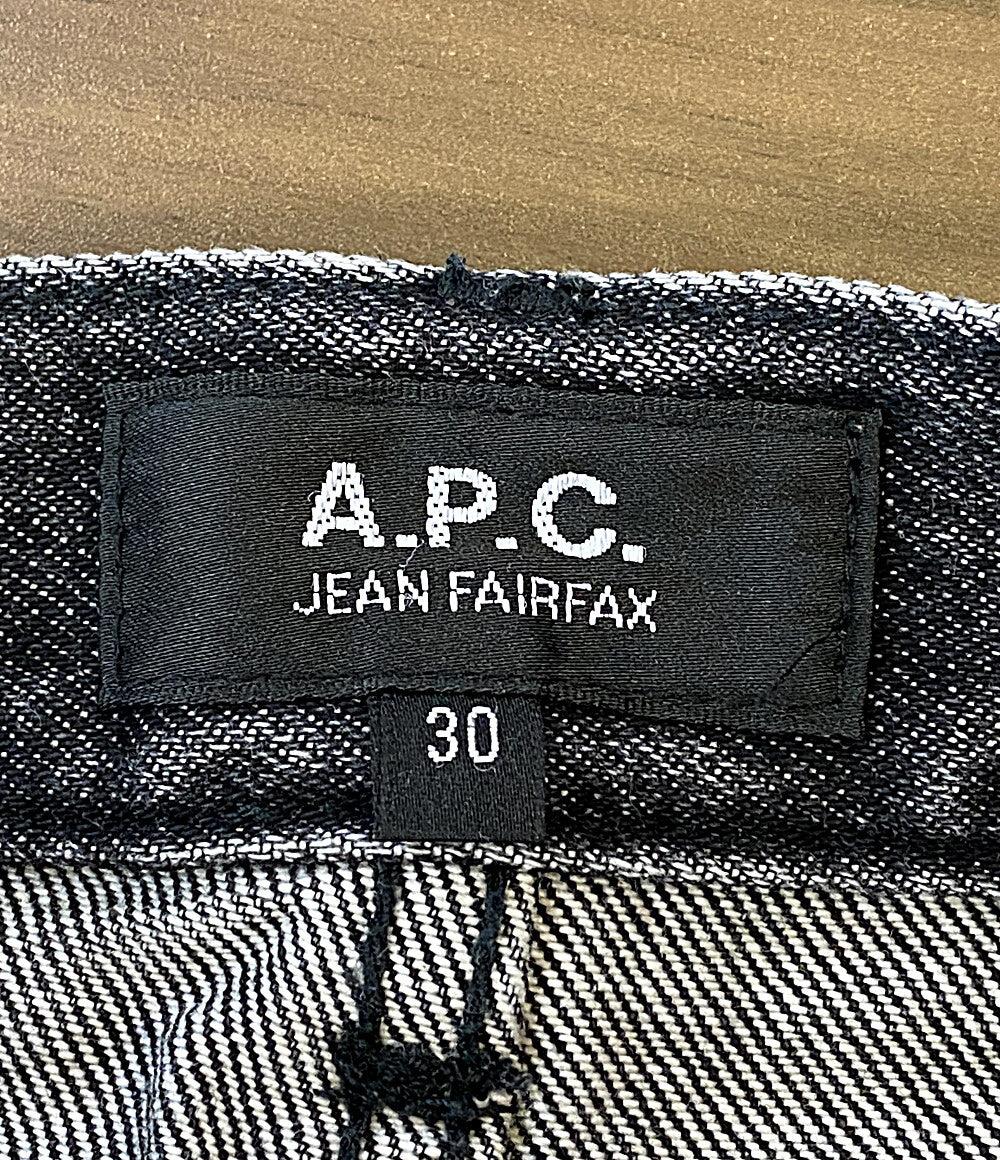 美品 A・P・C デニムパンツ JEAN FAIRFAX ブラック 24222-1-60165 メンズ SIZE 30 アーペーセー