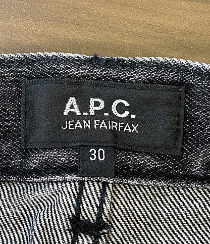 美品 A・P・C デニムパンツ JEAN FAIRFAX ブラック 24222-1-60165 メンズ SIZE 30 アーペーセー