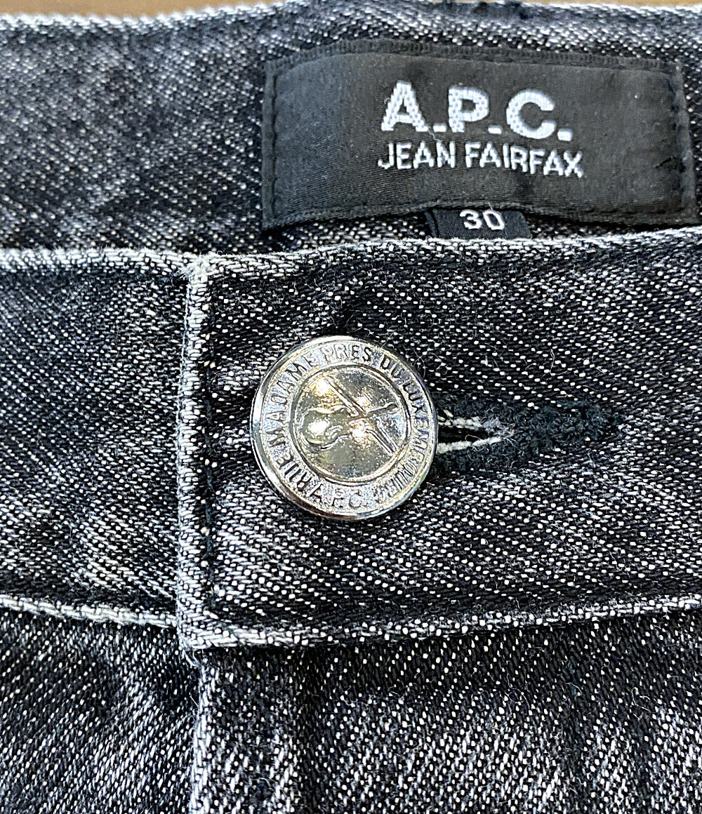 美品 A・P・C デニムパンツ JEAN FAIRFAX ブラック 24222-1-60165 メンズ SIZE 30 アーペーセー