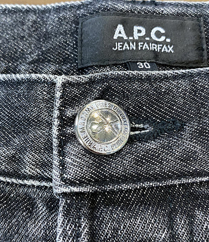 美品 A・P・C デニムパンツ JEAN FAIRFAX ブラック 24222-1-60165 メンズ SIZE 30 アーペーセー