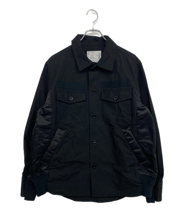 sacai 長袖シャツ Cotton Oxford × Nylon Twill Shirt AD2022 SCM-040