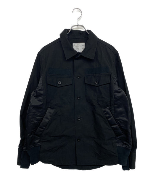 sacai 長袖シャツ Cotton Oxford × Nylon Twill Shirt AD2022 SCM-040