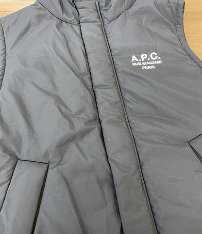 美品 A・P・C 中綿ベスト GILET RAYMOND ブラック 24236-1-37941 メンズ SIZE M アーペーセー