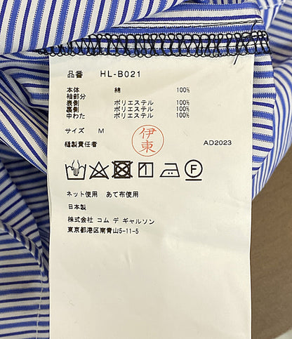COMME des GARCONS HOMME 長袖シャツ ストライプシャツ 袖切替 キルティング 23AW HL-B021 メンズ SIZE M コムデギャルソンオム