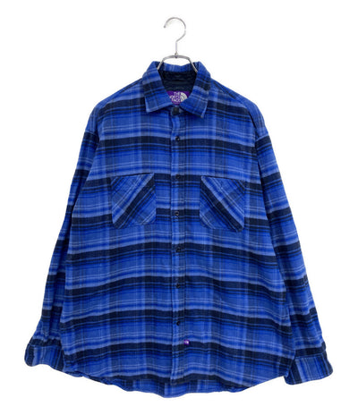THE NORTH FACE PURPLE LABEL シャツジャケット Flannel Field Work Shirt N24G033 メンズ SIZE L ザノースフェイスパープルレーベル