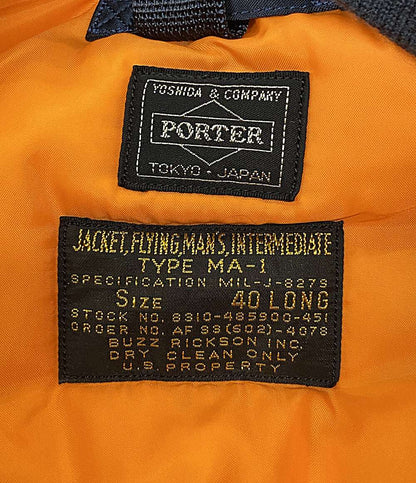 BUZZ RICKSON’S フライトジャケット×POTER MA-1 & WALLET ネイビー BR10521PT メンズ SIZE 40 バズリクソンズ
