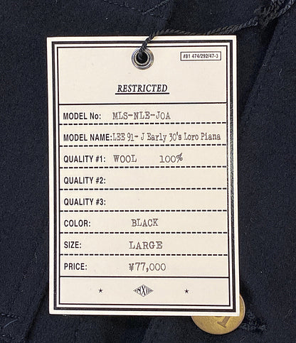 美品 NEXUSVII カバーオール ×Lee 91-J early 30s loro piana ブラック LBM-4343 メンズ SIZE L ネクサスセブン