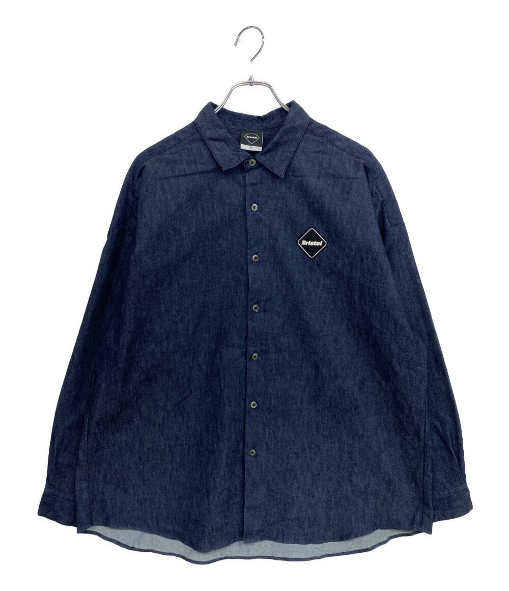 F.C.Real Bristol エフシーレアルブリストル 長袖シャツ ネイビー fcrb-220079 メンズ SIZE M