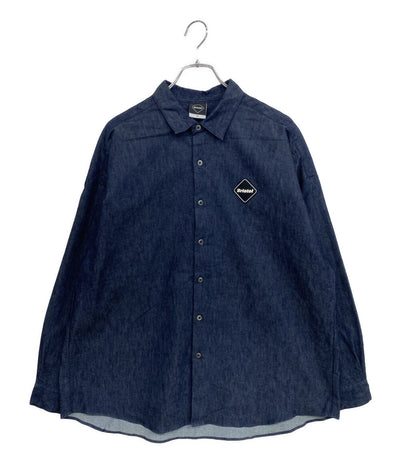 F.C.Real Bristol エフシーレアルブリストル 長袖シャツ ネイビー fcrb-220079 メンズ SIZE M