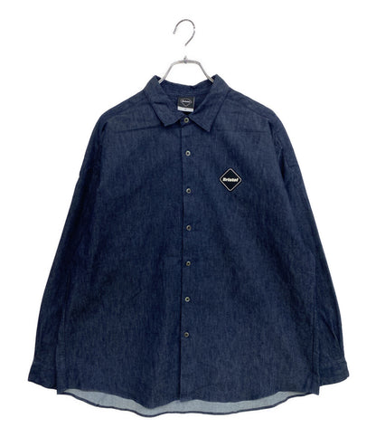 F.C.Real Bristol エフシーレアルブリストル 長袖シャツ ネイビー fcrb-220079 メンズ SIZE M