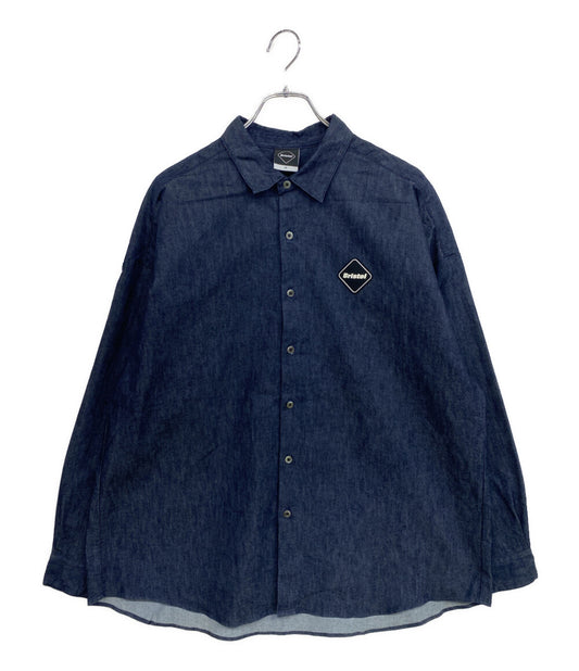 F.C.Real Bristol エフシーレアルブリストル 長袖シャツ ネイビー fcrb-220079 メンズ SIZE M