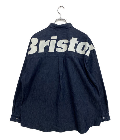 F.C.Real Bristol エフシーレアルブリストル 長袖シャツ ネイビー fcrb-220079 メンズ SIZE M