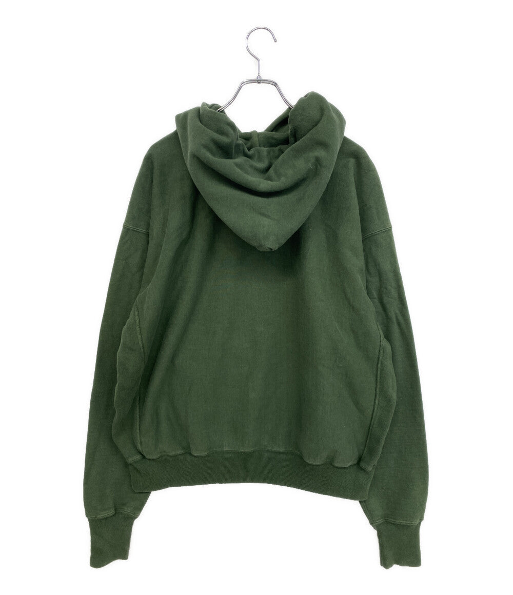 SAINT MICHAEL パーカー ロゴ刺繍フーディ グリーン メンズ SIZE L