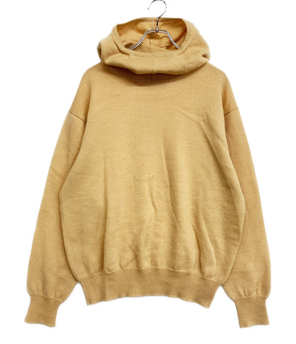 YOHJI YAMAMOTO POUR HOMME 80s 丸ロゴ フーディーニット ベージュ メンズ SIZE M ヨウジヤマモトプールオム