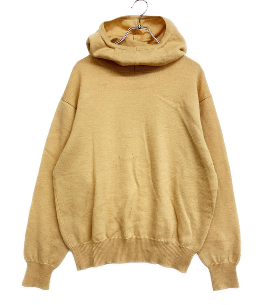 YOHJI YAMAMOTO POUR HOMME 80s 丸ロゴ フーディーニット ベージュ メンズ SIZE M ヨウジヤマモトプールオム