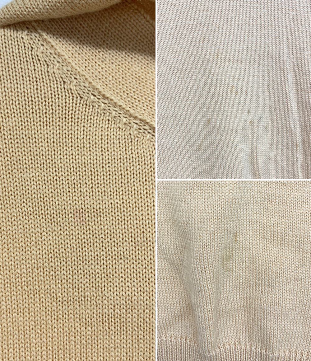 YOHJI YAMAMOTO POUR HOMME 80s 丸ロゴ フーディーニット ベージュ メンズ SIZE M ヨウジヤマモトプールオム