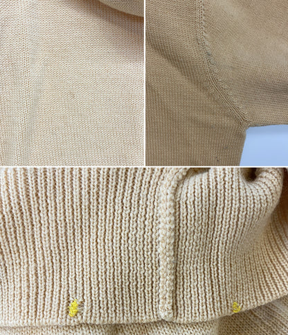 YOHJI YAMAMOTO POUR HOMME 80s 丸ロゴ フーディーニット ベージュ メンズ SIZE M ヨウジヤマモトプールオム