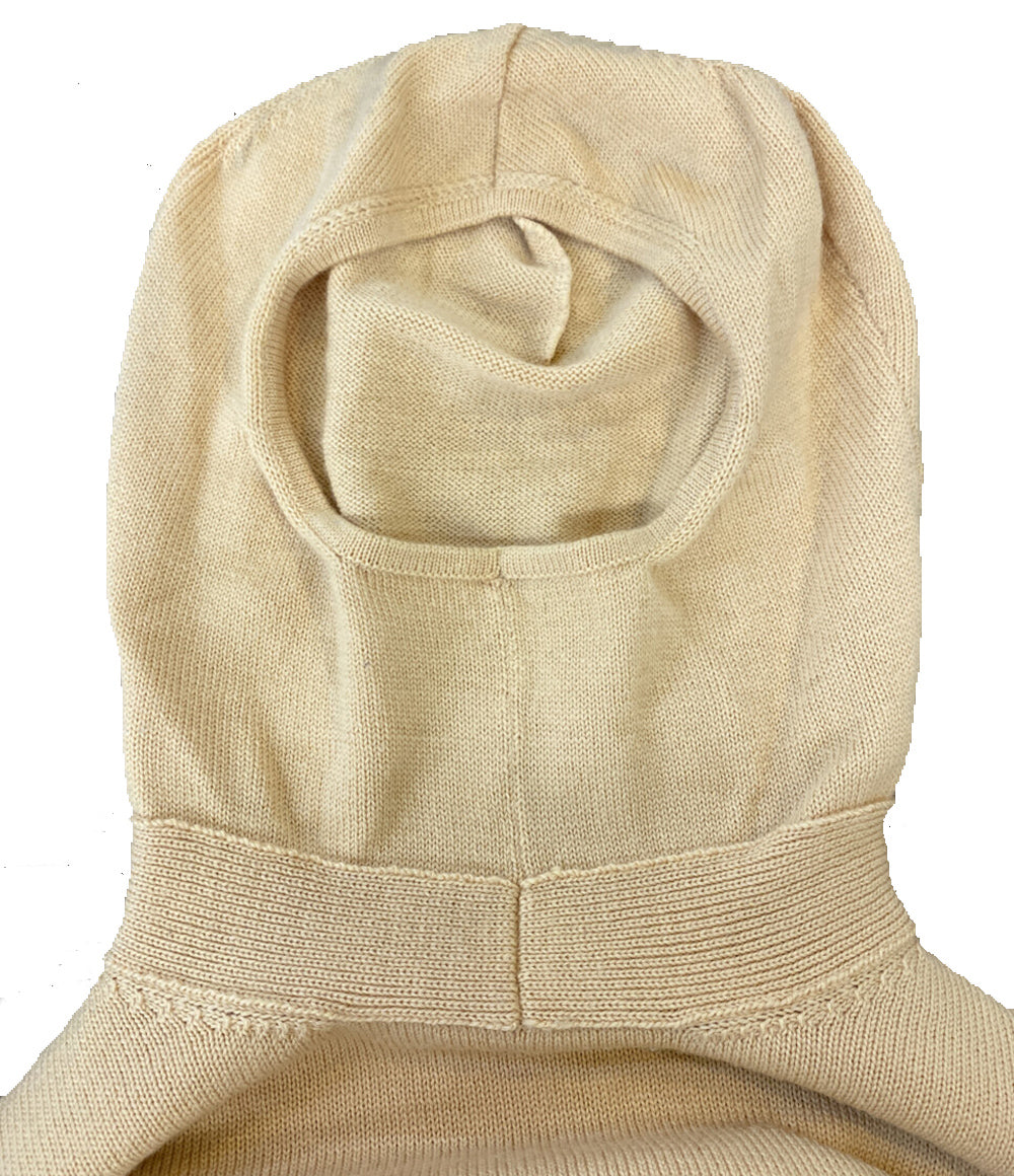 YOHJI YAMAMOTO POUR HOMME 80s 丸ロゴ フーディーニット ベージュ メンズ SIZE M ヨウジヤマモトプールオム