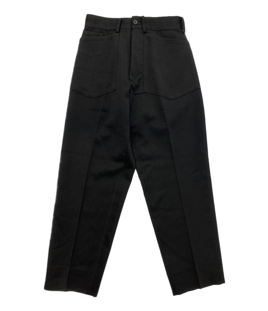 YOHJI YAMAMOTO POUR HOMME パンツ 80s 丸ロゴ ウールギャバ ブラック メンズ SIZE S ヨウジヤマモトプールオム