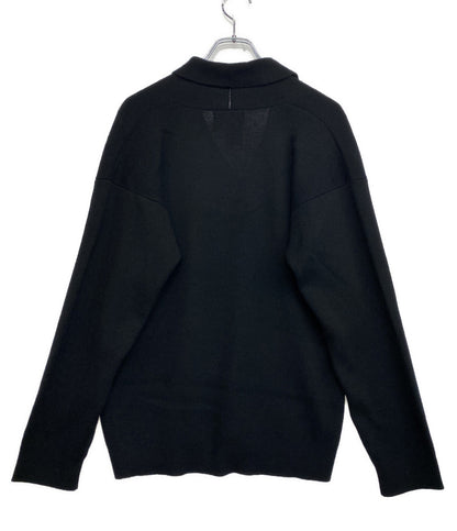 YOHJI YAMAMOTO POUR HOMME 80s 丸ロゴ 変形カラーニット ブラック メンズ SIZE M ヨウジヤマモトプールオム