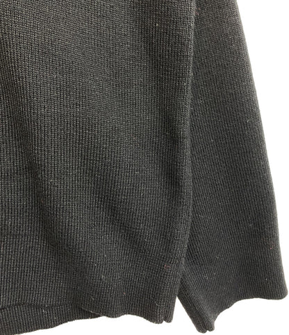 YOHJI YAMAMOTO POUR HOMME 80s 丸ロゴ 変形カラーニット ブラック メンズ SIZE M ヨウジヤマモトプールオム