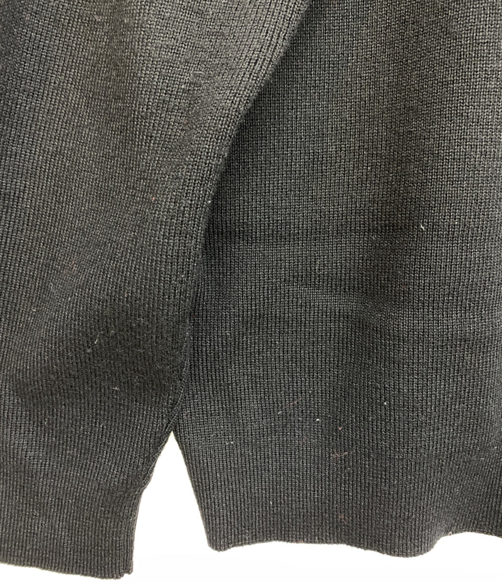 YOHJI YAMAMOTO POUR HOMME 80s 丸ロゴ 変形カラーニット ブラック メンズ SIZE M ヨウジヤマモトプールオム