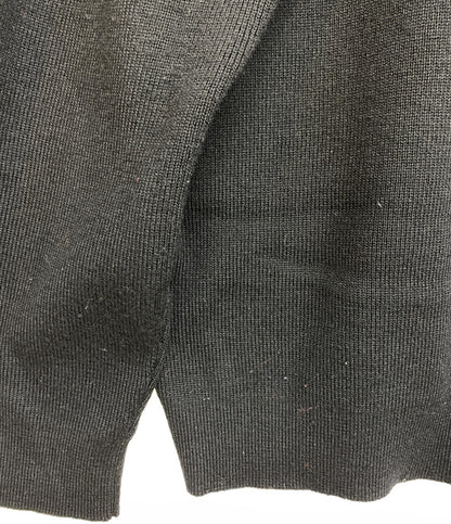 YOHJI YAMAMOTO POUR HOMME 80s 丸ロゴ 変形カラーニット ブラック メンズ SIZE M ヨウジヤマモトプールオム