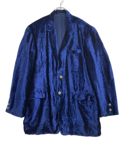 YOHJI YAMAMOTO POUR HOMME テーラードジャケット 91AW ベロア ブルー メンズ SIZE S ヨウジヤマモトプールオム