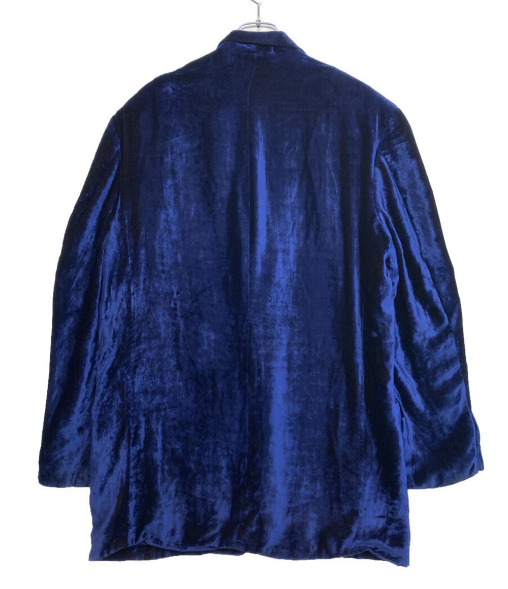 YOHJI YAMAMOTO POUR HOMME テーラードジャケット 91AW ベロア ブルー メンズ SIZE S ヨウジヤマモトプールオム