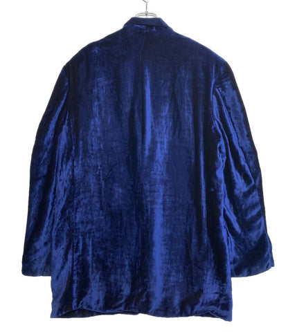 YOHJI YAMAMOTO POUR HOMME テーラードジャケット 91AW ベロア ブルー メンズ SIZE S ヨウジヤマモトプールオム