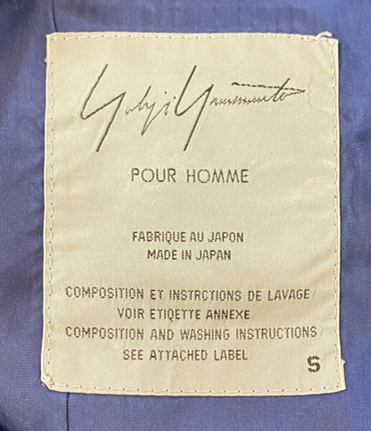 YOHJI YAMAMOTO POUR HOMME テーラードジャケット 91AW ベロア ブルー メンズ SIZE S ヨウジヤマモトプールオム