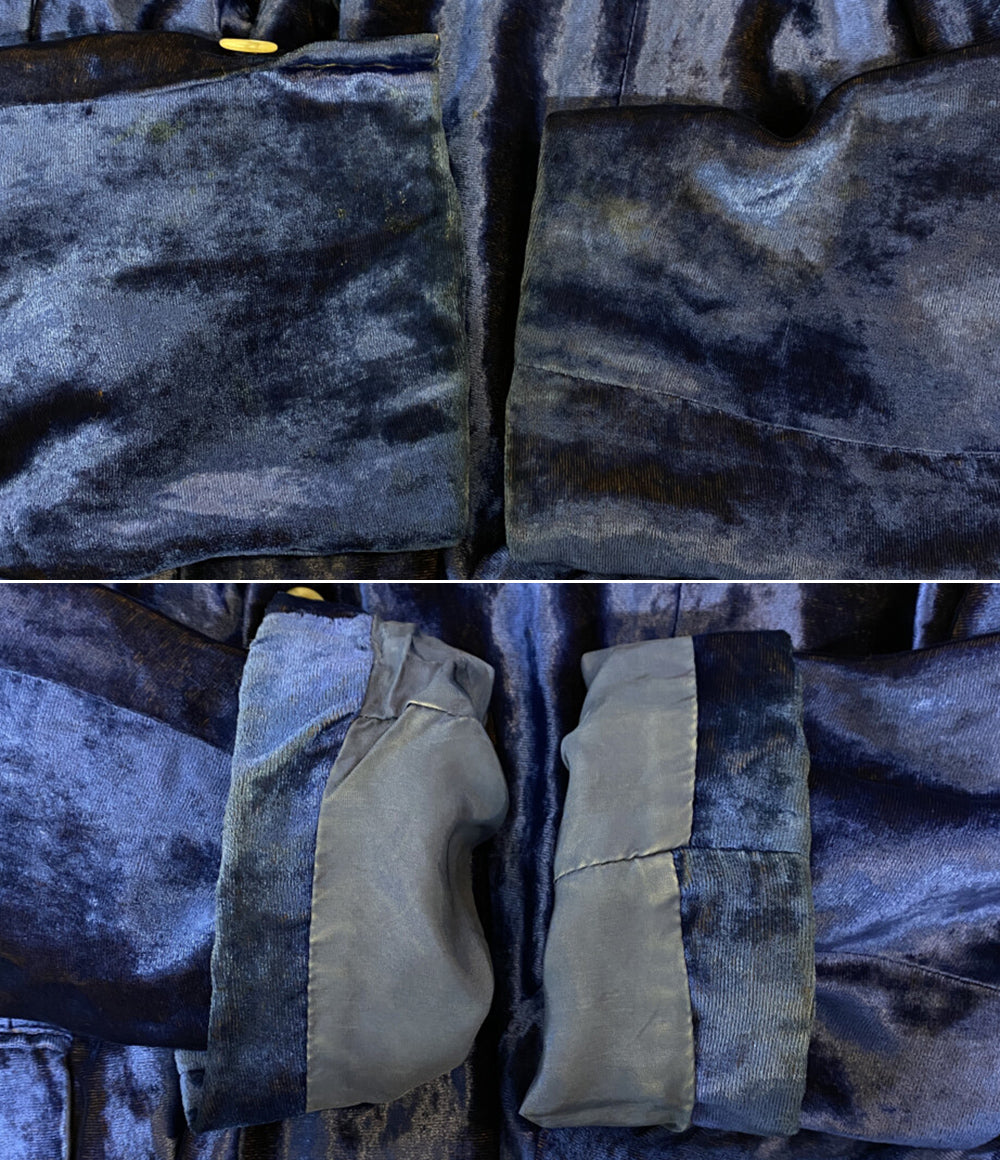 YOHJI YAMAMOTO POUR HOMME テーラードジャケット 91AW ベロア ブルー メンズ SIZE S ヨウジヤマモトプールオム