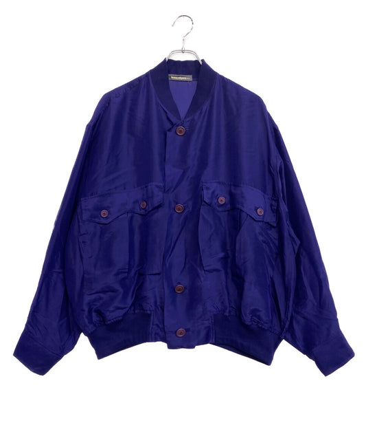 ISSEY MIYAKE MEN 80s 筆タグ シルクシャツジャケット パープル メンズ SIZE M イッセイミヤケ メン