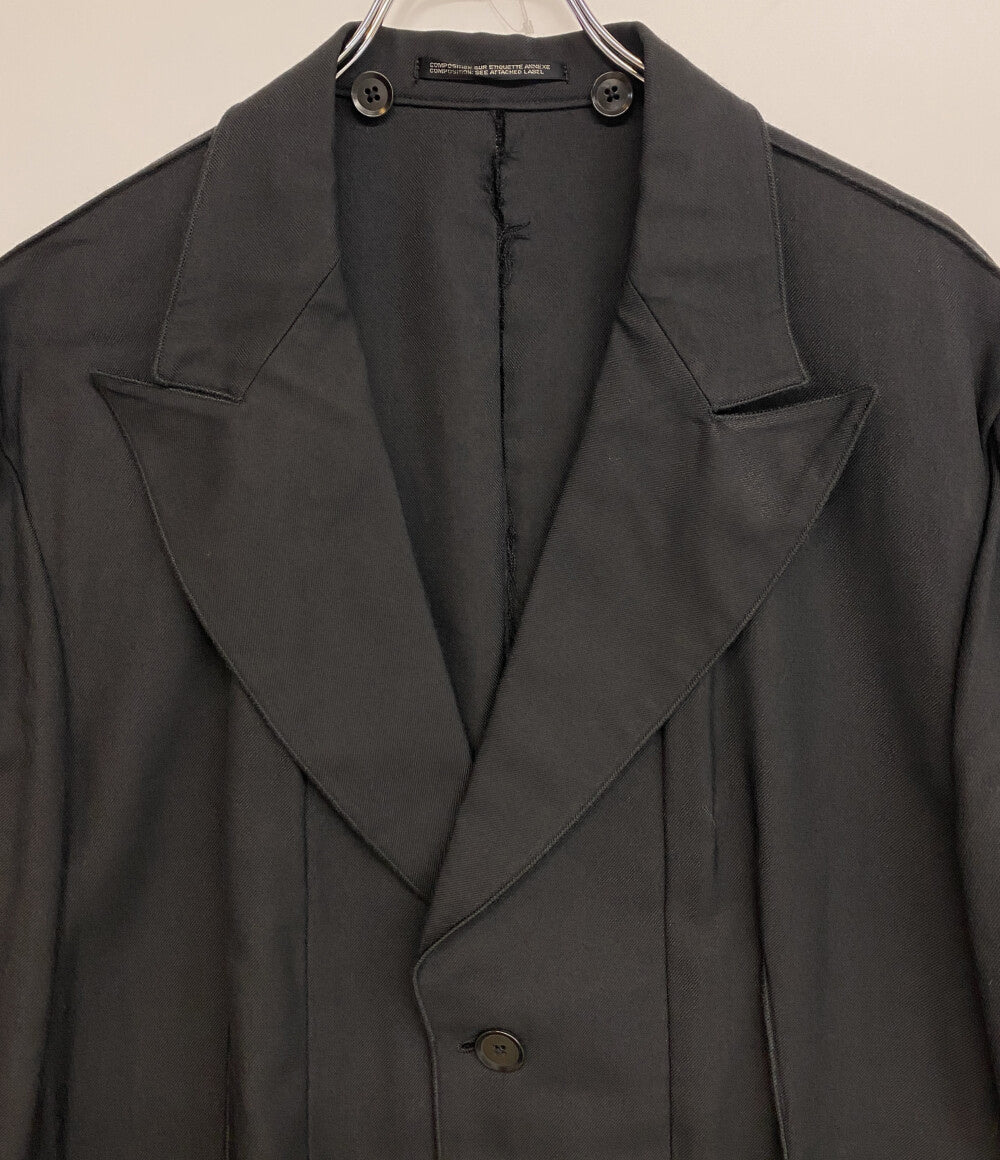 YOHJI YAMAMOTO POUR HOMME 01AW 外縫いテーラードジャケット ブラック メンズ SIZE 4 ヨウジヤマモトプールオム