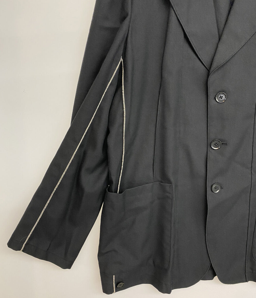 YOHJI YAMAMOTO POUR HOMME 01AW 外縫いテーラードジャケット ブラック メンズ SIZE 4 ヨウジヤマモトプールオム