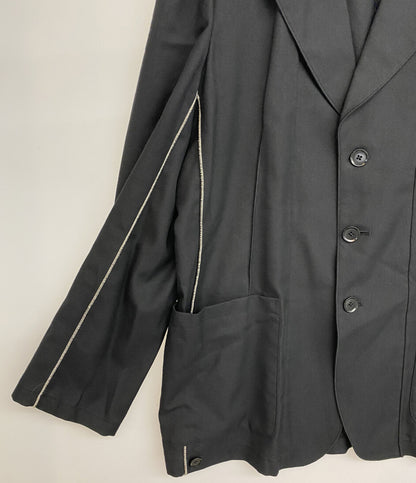 YOHJI YAMAMOTO POUR HOMME 01AW 外縫いテーラードジャケット ブラック メンズ SIZE 4 ヨウジヤマモトプールオム