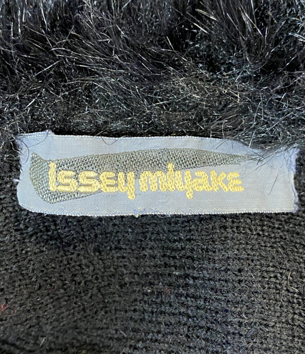 ISSEY MIYAKE 80s 筆タグ フェイクファーコート ボーダー メンズ SIZE L イッセイミヤケ