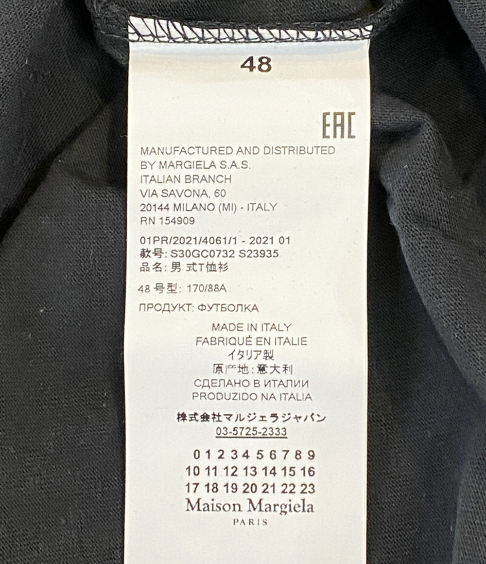 Maison Margiela 半袖Ｔシャツ 21SS カレンダーロゴTee ブラック メンズ SIZE 48 メゾンマルジェラ