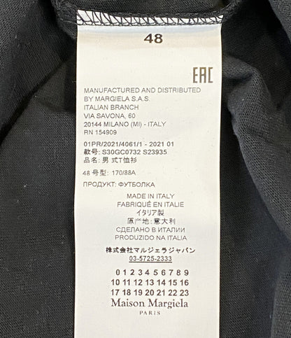 Maison Margiela 半袖Ｔシャツ 21SS カレンダーロゴTee ブラック メンズ SIZE 48 メゾンマルジェラ